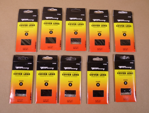 (Lot of 10) 57008 Forney Welding Lens 4-1/4" x 2", Shade 8, Hardened Glass | Industrial MRO Tools and Replacement Industrial Equipment Components