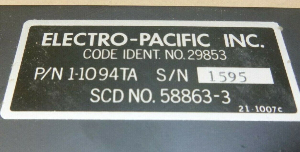 ELECTRO-PACIFIC 1-1094TA VOLTAGE REGULATOR CONVERTER , 6110-01-032-5075 | Electrical MRO Replacement Parts & Components and Commercial Electrical Supplies Company