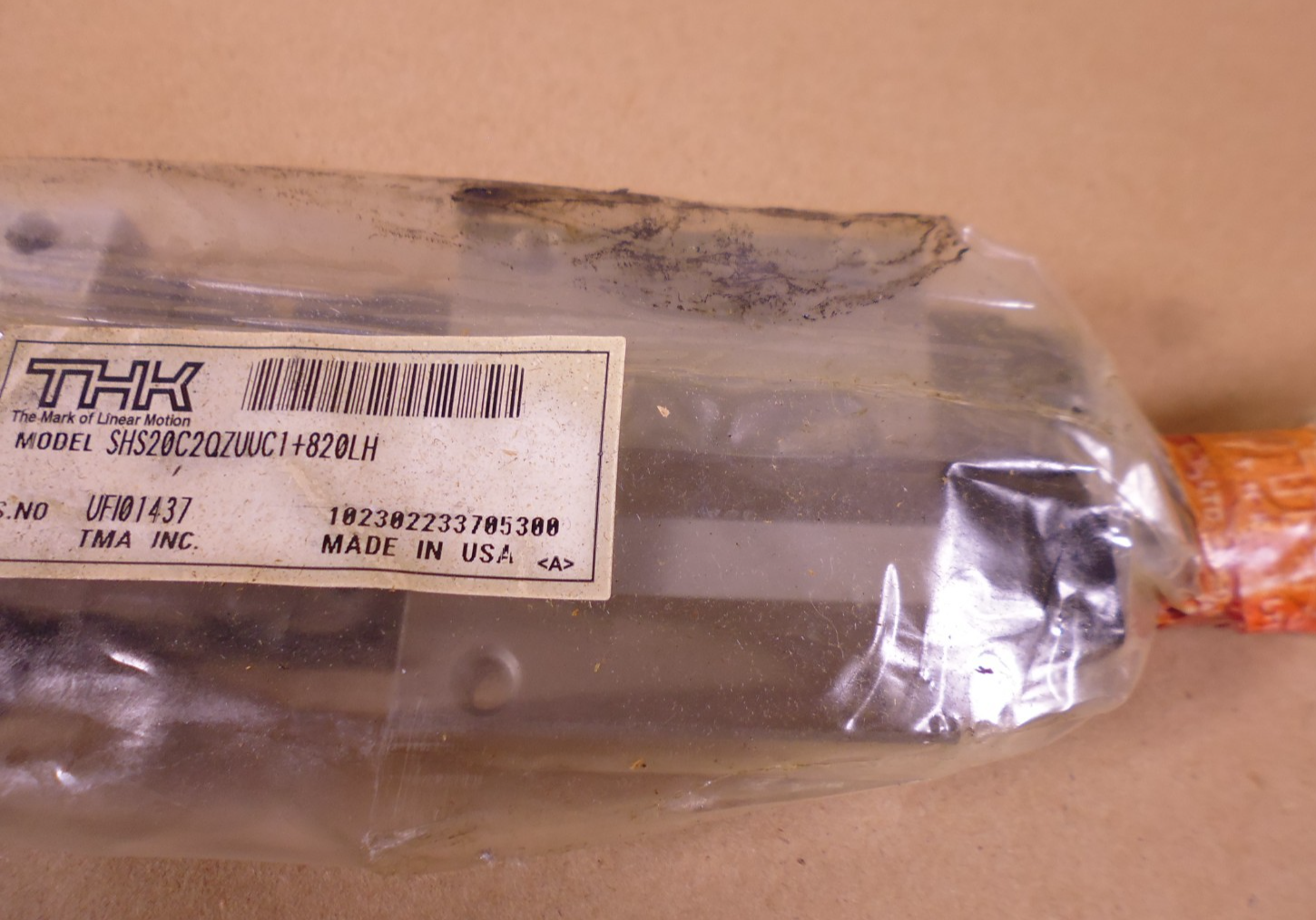 THK SHS20C2QZUUC1+820LH Linear Guide With (2) Guide Blocks | Industrial MRO Replacement Parts, Manufacturing Machine Parts &amp; Components, Heavy Equipment Parts Supplier