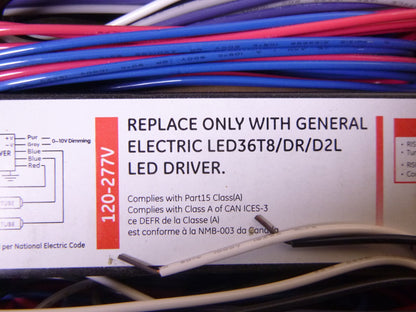 6x GE 63126, LED36T8/DR/D2L, LED Dimming Driver 8&