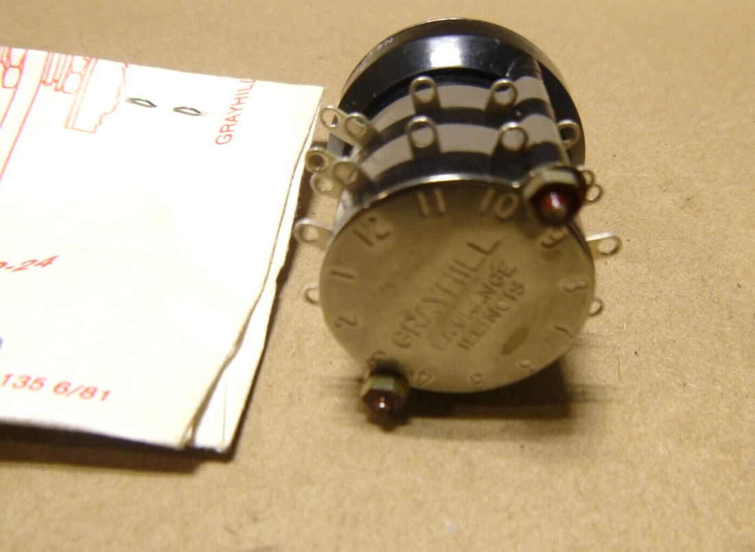 Grayhill 44MS30-02-1-12N, 12 Position Rotary Switch 115Vac 28Vdc 1Pole 1Amp | Electrical MRO Replacement Parts &amp; Components and Commercial Electrical Supplies Company