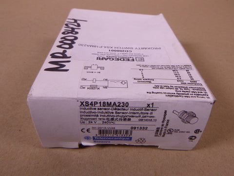 Telemecanique XS4P18MA230 Inductive Proximity Sensor 24V-240V , 091332 | Electrical MRO Replacement Parts & Components and Commercial Electrical Supplies Company