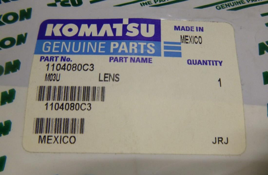 KOMATSU 1104080C3, Hand Brake / Cool Temp / Brake Press / Trans Temp Light Lens | Industrial Tractor Parts Supplier and Surplus Tractor Parts &amp; Accessories