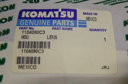 KOMATSU 1104080C3, Hand Brake / Cool Temp / Brake Press / Trans Temp Light Lens | Industrial Tractor Parts Supplier and Surplus Tractor Parts &amp; Accessories