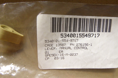 5x USGI ITT Exelis Manual Control Lever 276156-1, 5340-01-554-9717 | Industrial MRO Replacement Parts, Manufacturing Machine Parts &amp; Components, Heavy Equipment Parts Supplier
