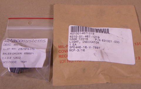 631321-030 Staco Systems Indicator Light S90 PB 216-1019-070 , 6210-01-467-1219 | Electrical MRO Replacement Parts & Components and Commercial Electrical Supplies Company