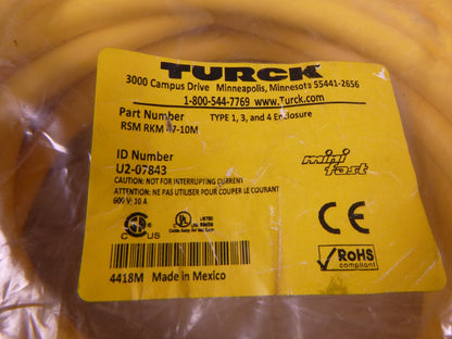 TURCK RSM RKM 47-10M, MINIFAST DOUBLE-ENDED CORDSET 4-PIN , U2-07843 | Electrical MRO Replacement Parts &amp; Components and Commercial Electrical Supplies Company
