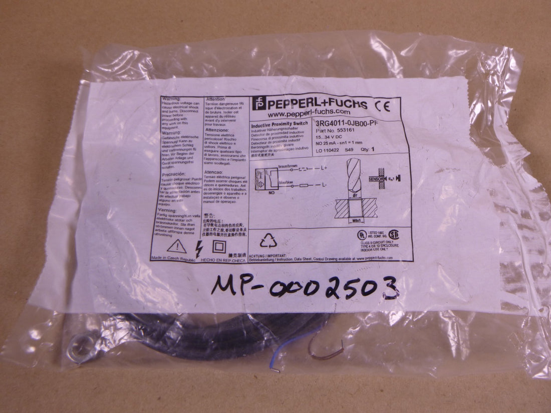 3RG4011-0JB00-PF Pepperl &amp; Fuchs Inductive Proximity Switch, 15-34VDC, 553161 | Electrical MRO Replacement Parts &amp; Components and Commercial Electrical Supplies Company