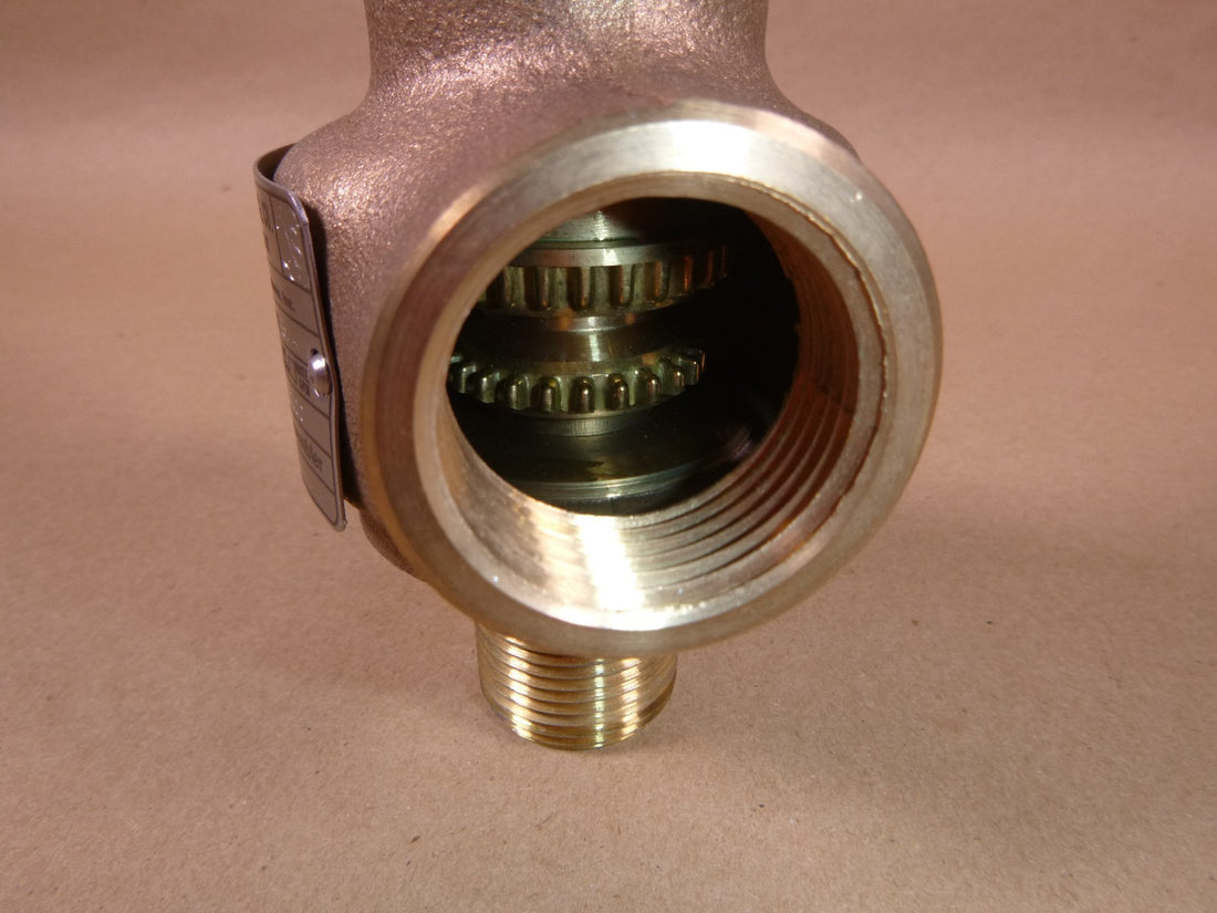 Relief Valve ASME Section VIII Steam, Bronze Trim 3/4" MNPT To 1" FMPT 15 Psi | Industrial MRO Replacement Parts, Manufacturing Machine Parts &amp; Components, Heavy Equipment Parts Supplier
