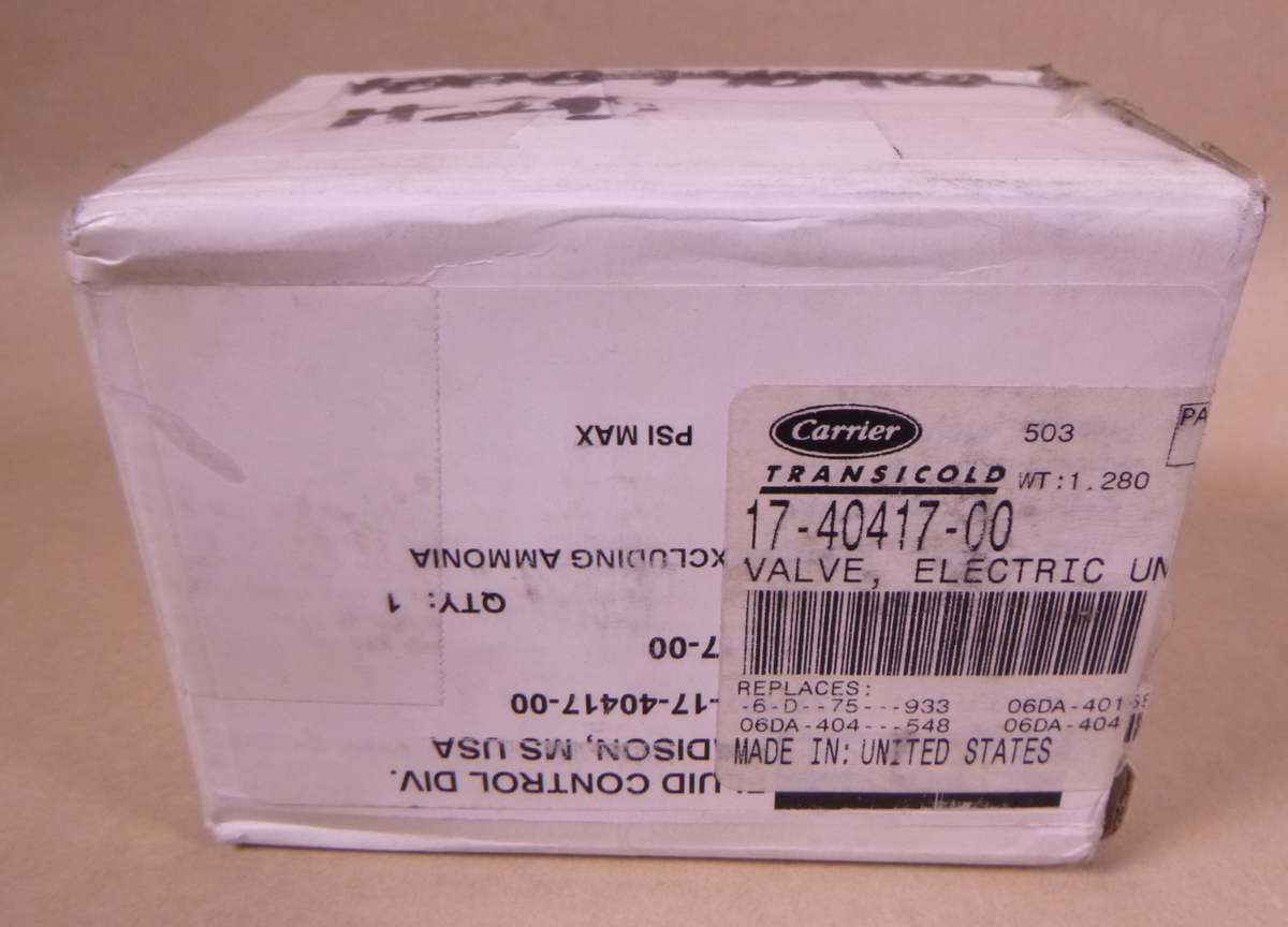 OEM Carrier Transicold 17-40417-00 Compressor Unloader Valve