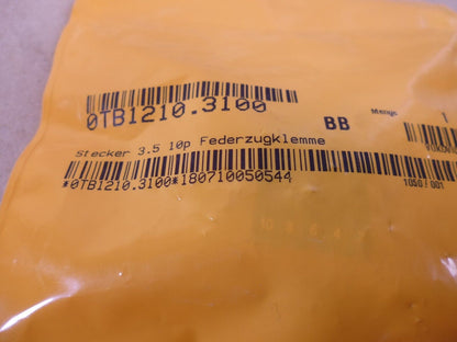 0TB1210.3100 NEW B&amp;R Automation Stecker 3.5mm 10PIN | Electrical MRO Replacement Parts &amp; Components and Commercial Electrical Supplies Company