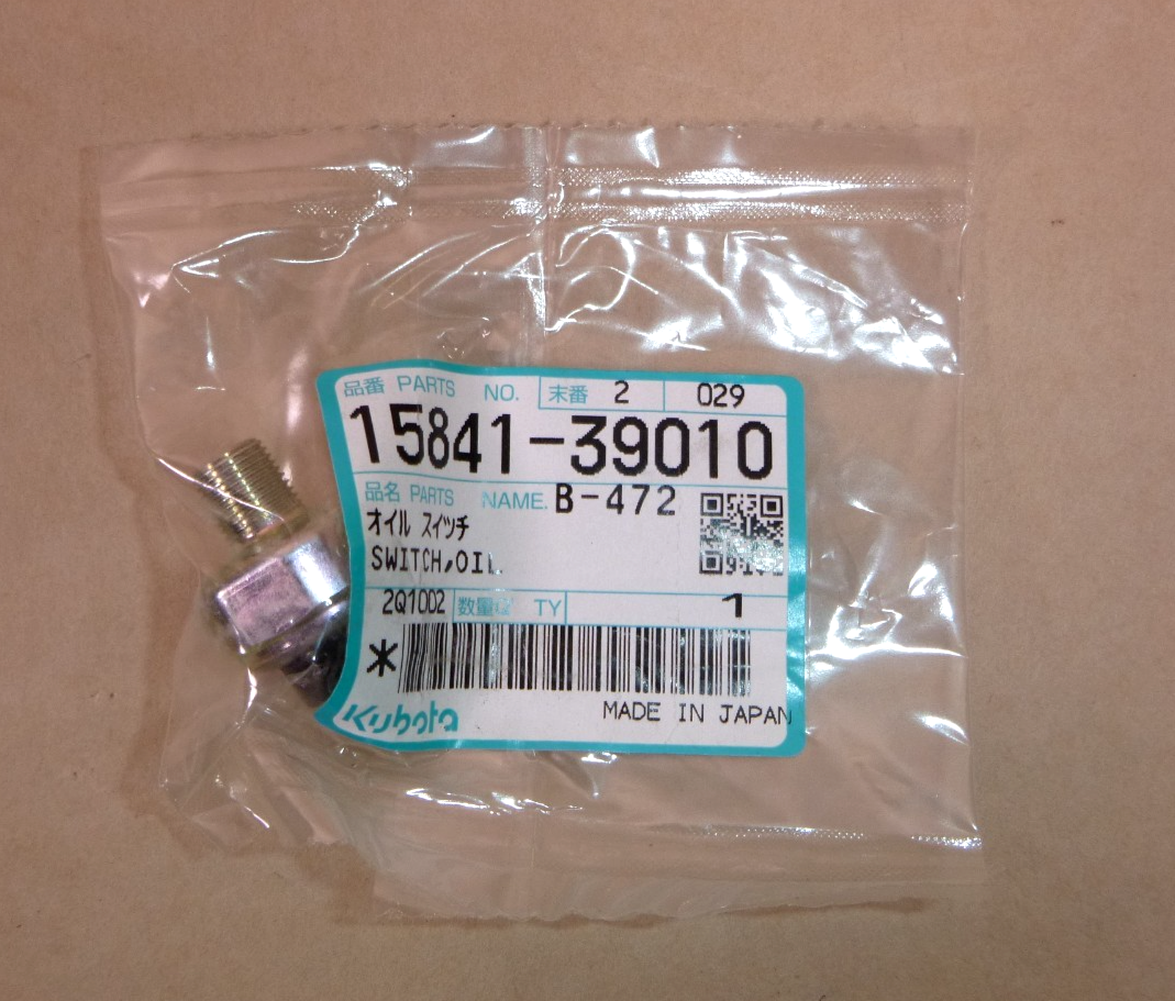 New Genuine OEM Kubota Oil Pressure Switch 15841-39010, 15841-39013 