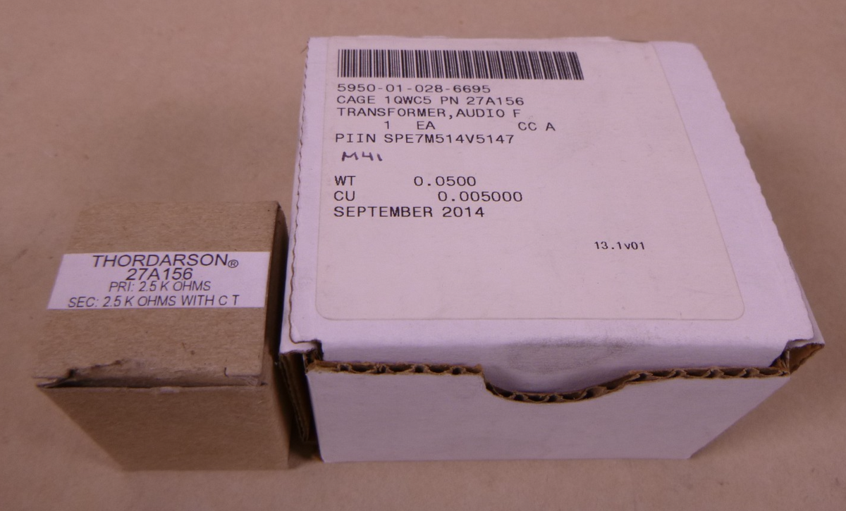 Thordarson 27A156 Audio Frequency Transformer 2.5KOhms , 5950-01-028-6695 | Electrical MRO Replacement Parts &amp; Components and Commercial Electrical Supplies Company