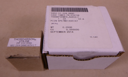 Thordarson 27A156 Audio Frequency Transformer 2.5KOhms , 5950-01-028-6695 | Electrical MRO Replacement Parts &amp; Components and Commercial Electrical Supplies Company