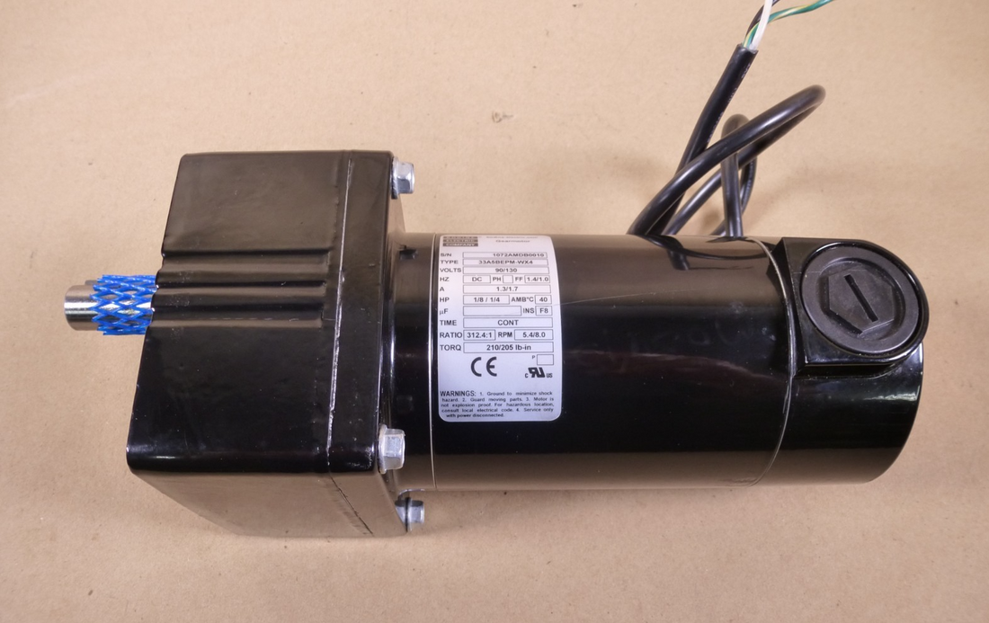 Bodine Parallel Shaft DC Gearmotor 1072, 1/4 Hp, 8 Rpm, 205 Lb-in., 33A5BEPM-WX4 | Industrial Electric Motors, Pumps &amp; Parts