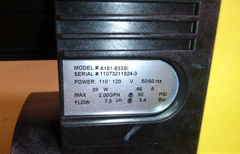 A161-833SI LMI Pumps Chemical Metering Pump, 2 GPH, 50 Max PSI, 115 Volt | Industrial Electric Motors, Pumps & Parts
