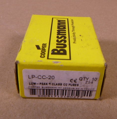 (10 Pack) Bussmann Low Peak 20 Amp Fuse LP-CC-20 | Electrical MRO Replacement Parts & Components and Commercial Electrical Supplies Company