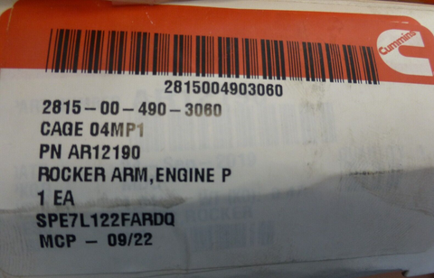 Genuine Cummins AR12190 Valve Rocker Arm For V-903 , BM96830 BM98351 BM98352 | Replacement Truck Parts, Trailer Accessories, Automobile Supplies, Car Parts & Accessories