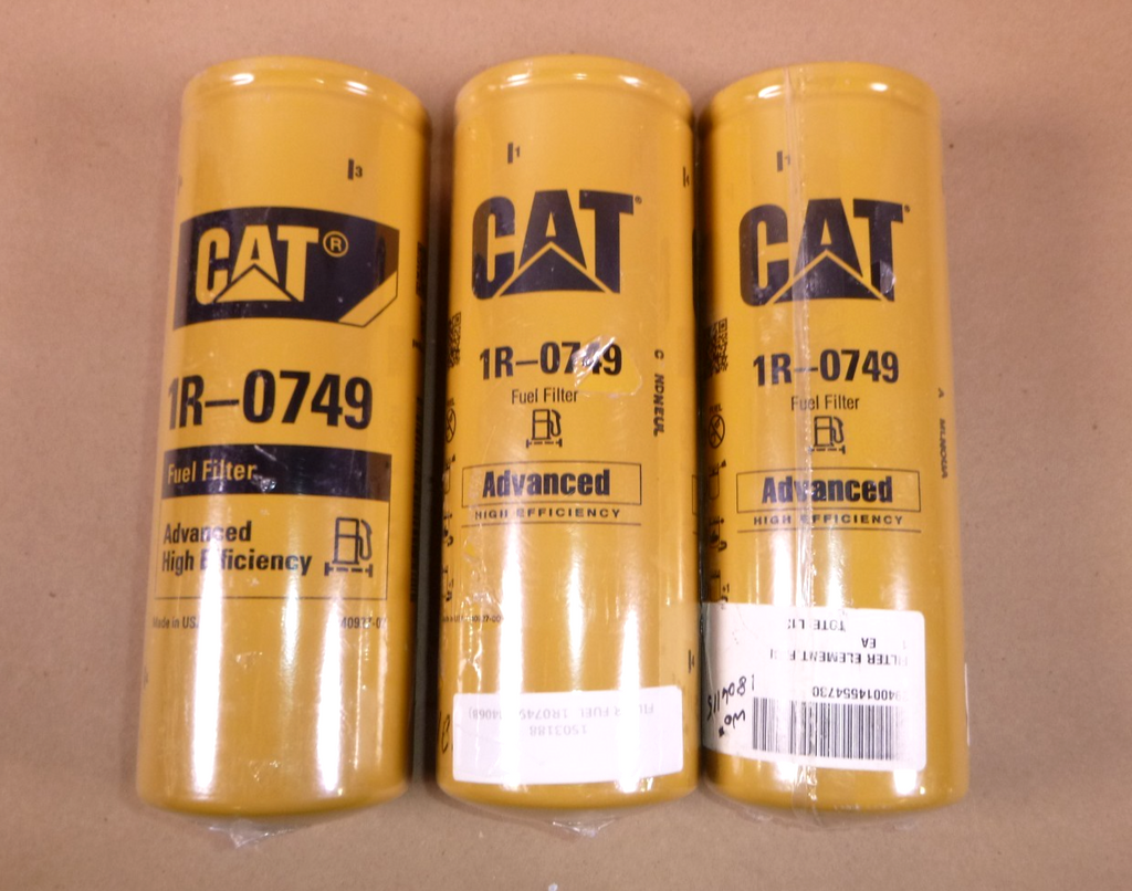 Caterpillar CAT 1R-0762 FUEL FILTER Advanced High Efficiency Lot of 3 | Industrial Tractor Parts Supplier and Surplus Tractor Parts & Accessories