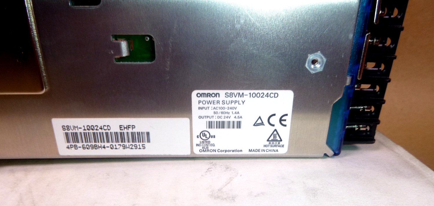 S8VM-10024CD Omron Switching Power Supply 24 V Output 100-240 Vac Input DIN Rail | Electrical MRO Replacement Parts &amp; Components and Commercial Electrical Supplies Company