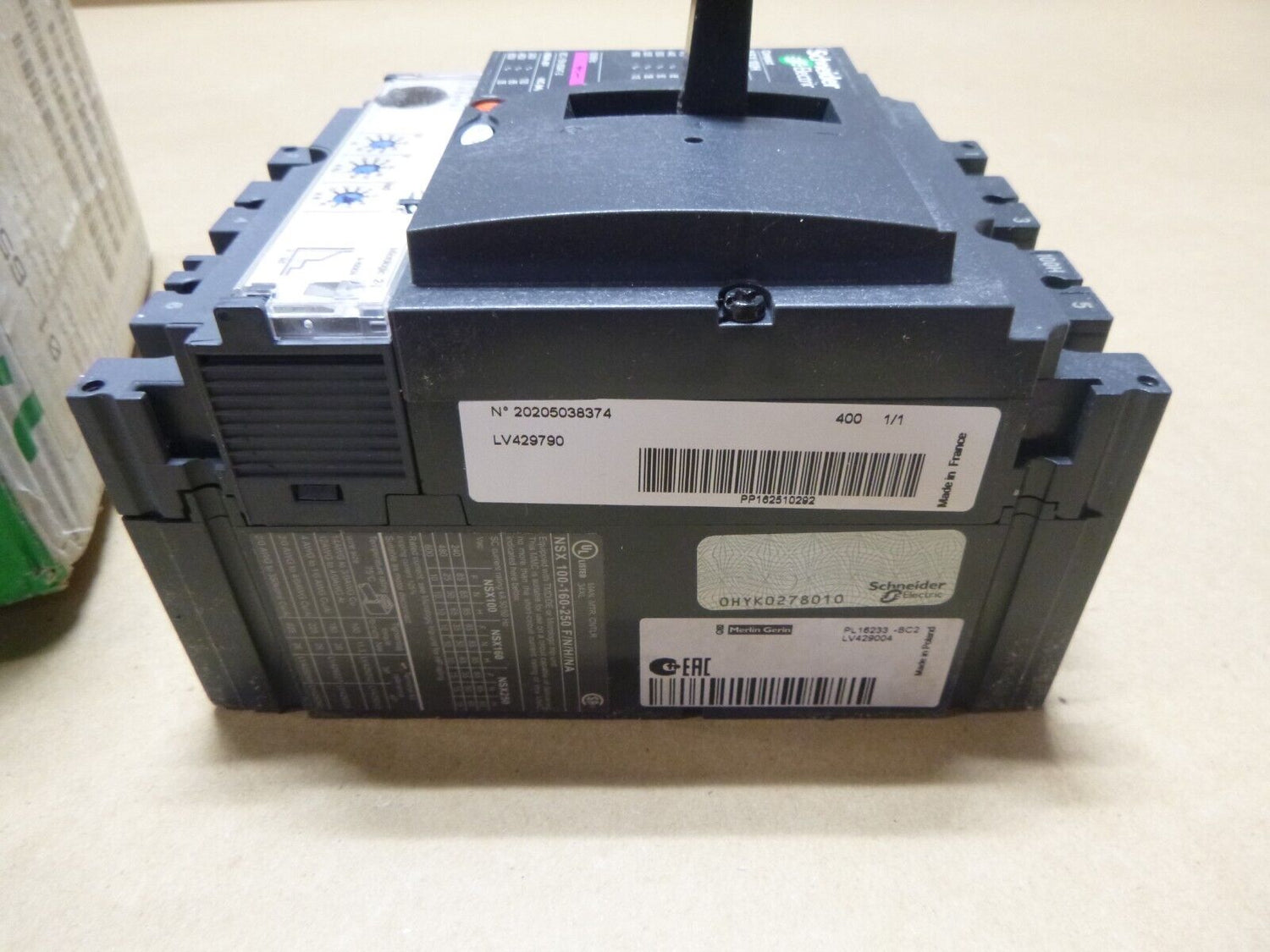 NEW SCHNEIDER LV429790 COMPACT NSX100H 3P3T MICROLOGIC 2.2 100A CIRCUIT BREAKER | Electrical MRO Replacement Parts &amp; Components and Commercial Electrical Supplies Company