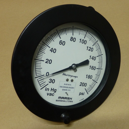 AAI MARSH Q4600-111 PRESSURE VACUUM GAUGE 200PSI 30IN HG VAC , 6685-00-786-2607 | Industrial MRO Replacement Parts, Manufacturing Machine Parts &amp; Components, Heavy Equipment Parts Supplier