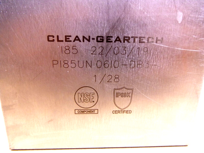 Clean Geartech PI85UN0610-DB3 Hollow Shaft Stainless Speed Reducer 28:1 Ratio | Industrial Electric Motors, Pumps &amp; Parts