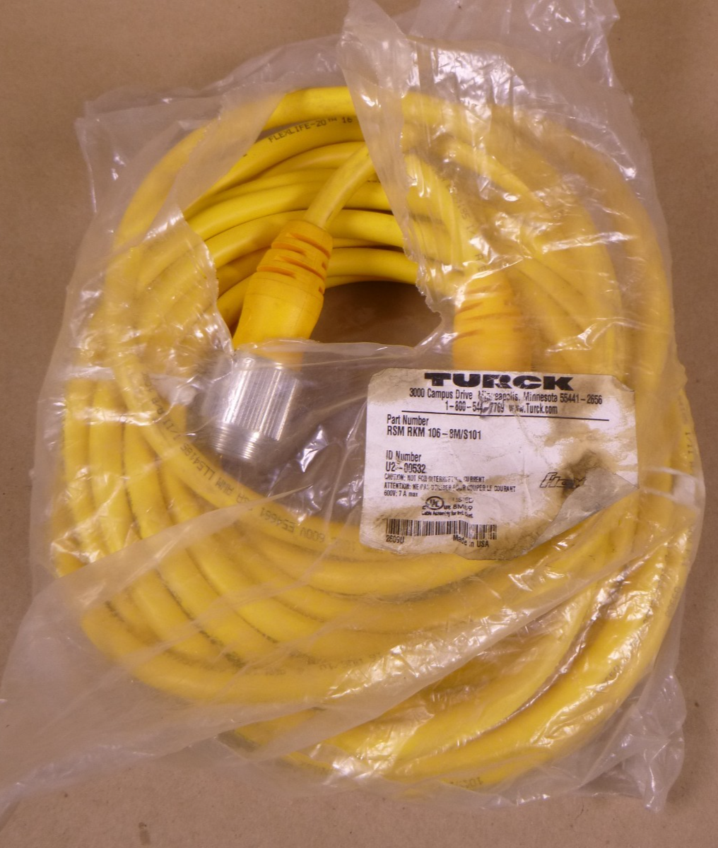 Turck RSM RKM 106-8M/S101 Actuator Sensor Cable 10-Pin Flex Life , U2-00532 | Electrical MRO Replacement Parts &amp; Components and Commercial Electrical Supplies Company