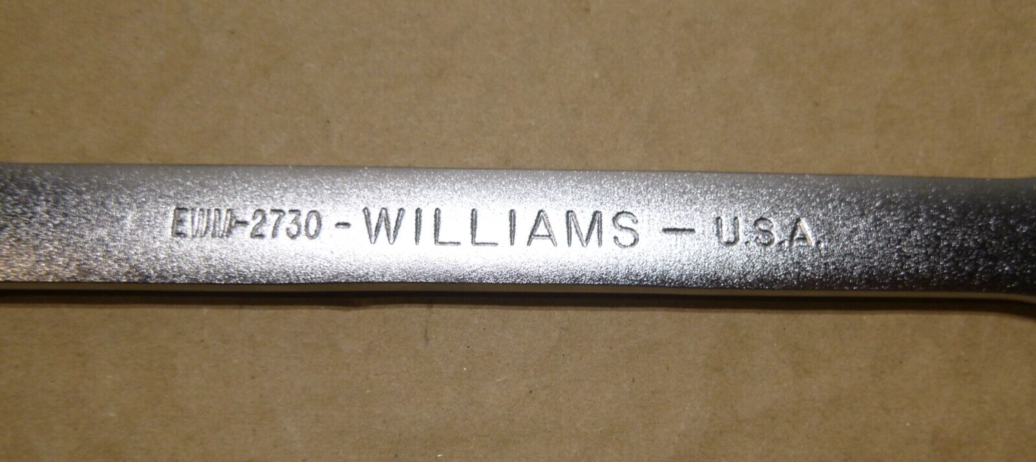 New Williams USA 27mm x 30mm Chrome Satin Finish Double Open End Wrench EWM-2730 | Industrial MRO Tools and Replacement Industrial Equipment Components