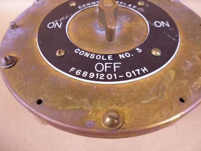 Naval Sea Marine F6891201-017H MK 130 MOD 5 On/Off Common Display Switch *UNTESTED* | Electrical MRO Replacement Parts &amp; Components and Commercial Electrical Supplies Company