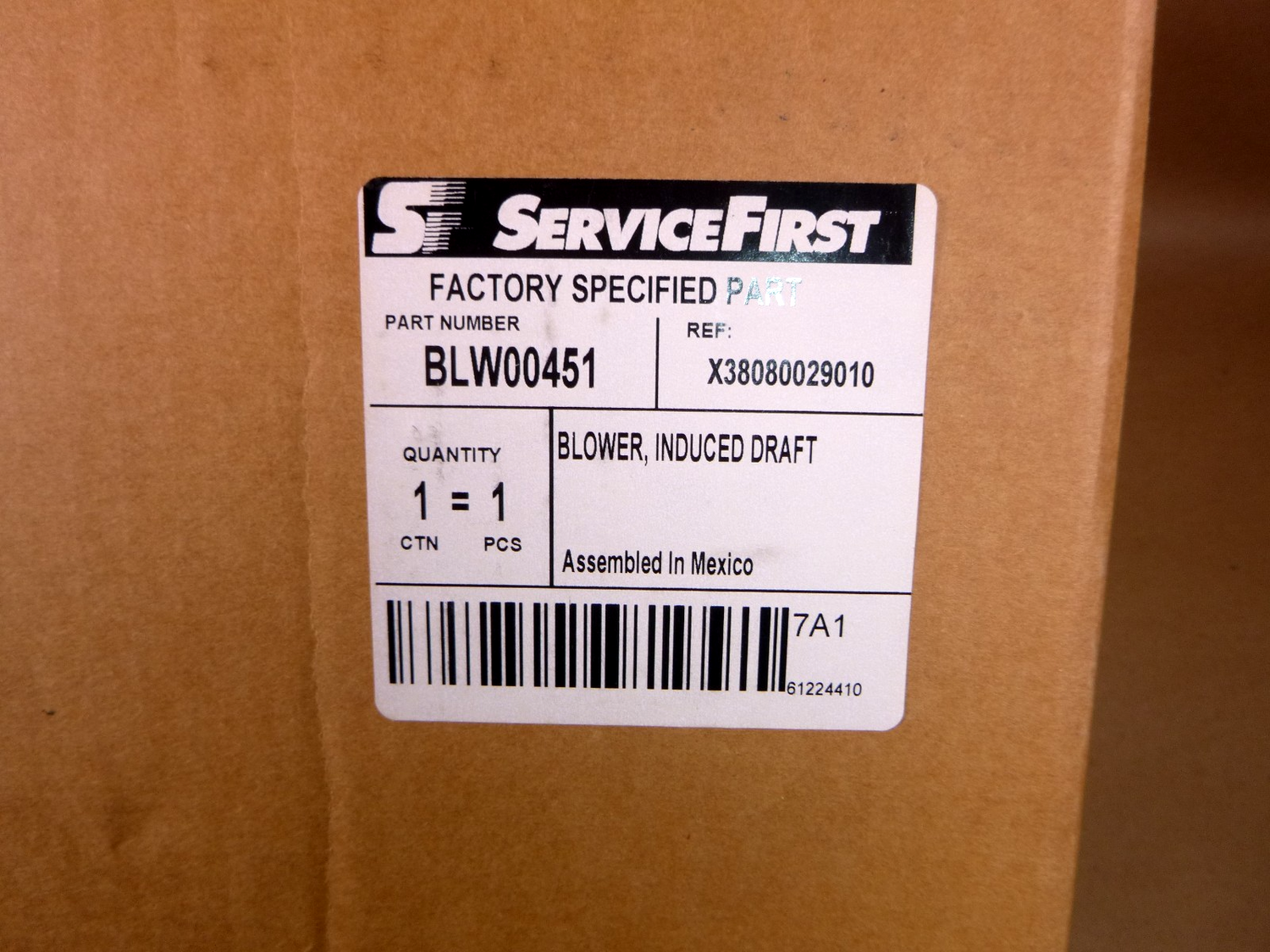 BLW00451 OEM Trane/Service First Combustion Blower Draft Inducer 208-230V 1/35Hp | Industrial Electric Motors, Pumps &amp; Parts