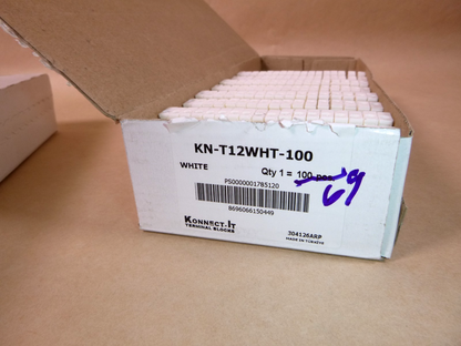 (169 Pcs) Konnect-It Feed Thru Terminal Block 26-12 Awg 20A 69 White &amp; 100 Blue