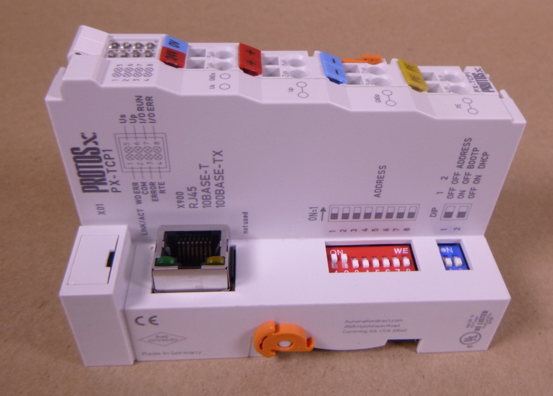USED AutomationDirect Protos PX-TCP1 Compact Bus Coupler Modbus TCP 10/100 Mbps | Electrical MRO Replacement Parts &amp; Components and Commercial Electrical Supplies Company