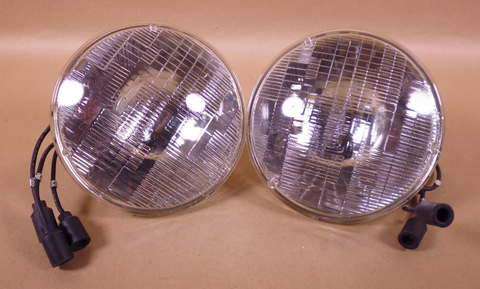 (2x) USGI M35, M998, M939 7" 24 Volt 3 Wire Incandescent Headlamps , 8741491 | Genuine M35 Military Truck Parts and M939 Cargo Truck Surplus Parts