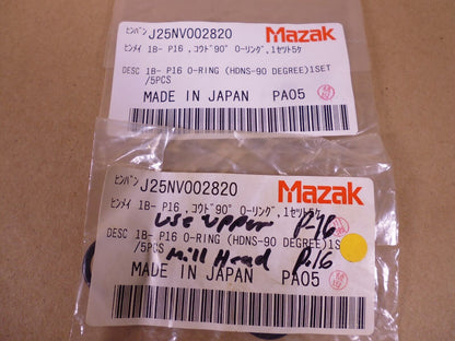 (15 PACK) OEM MAZAK J25NV002820 O-Ring 1B - P16 HDNS-90 | Industrial MRO Replacement Parts, Manufacturing Machine Parts &amp; Components, Heavy Equipment Parts Supplier
