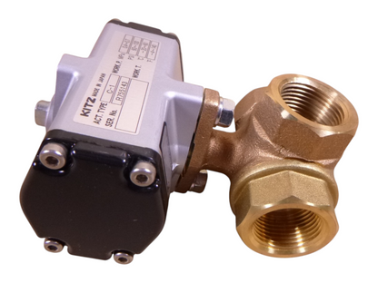 Kitz C-TNE C-1 Pneumatic Actuator 3/4" 3-Way Ball Valve 60-100PSI 0.4-0.7MPa