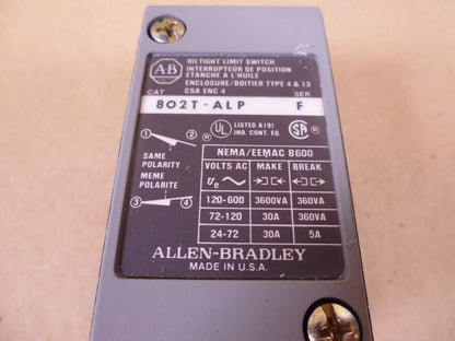 (Lot of 4) AB Allen-Bradley 802T-ALP Oiltight Limit Switch *BODY ONLY* | Industrial MRO Replacement Parts, Manufacturing Machine Parts &amp; Components, Heavy Equipment Parts Supplier
