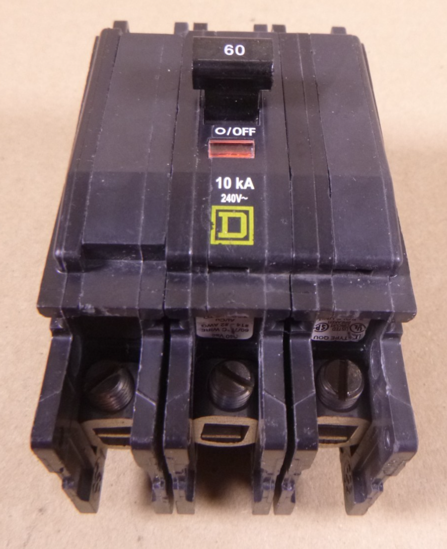 *DENT* Square D QOU360 60A 3-Pole 240VAC Circuit Breaker QOU | Electrical MRO Replacement Parts &amp; Components and Commercial Electrical Supplies Company