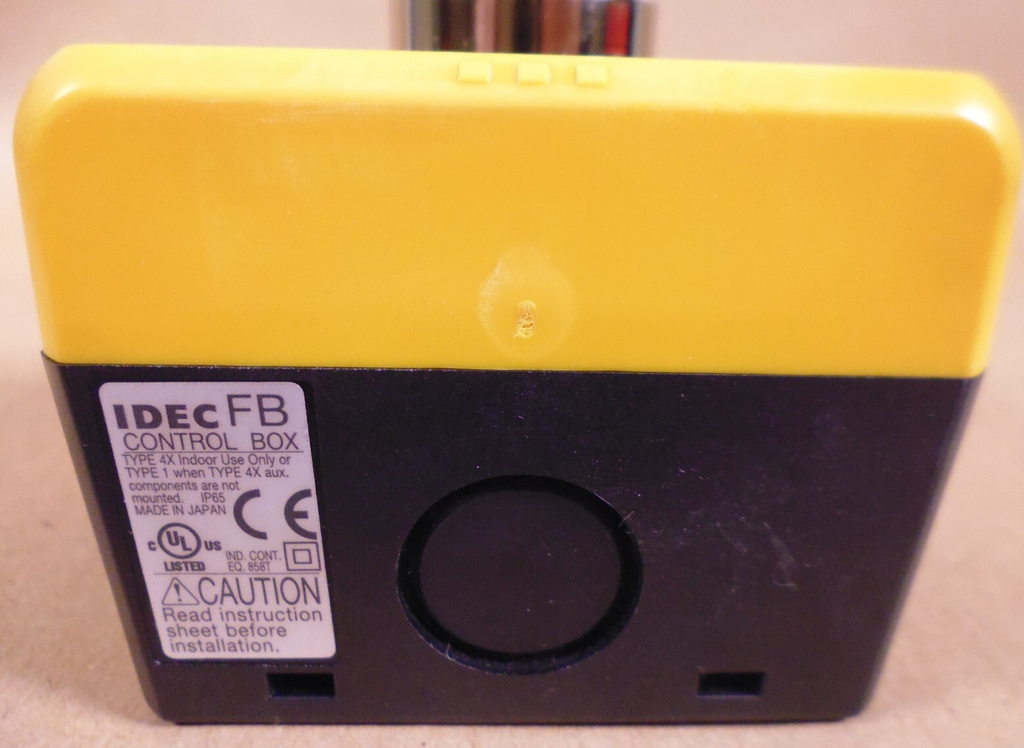 IDEC FB1W-HW4B-Y202-R Emergency Stop Switch Push-Pull | Electrical MRO Replacement Parts & Components and Commercial Electrical Supplies Company