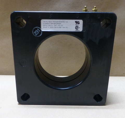 INSTRUMENT TRANSFORMERS 100-131 CURRENT TRANSFORMER 130:5A 50-400HZ 600V MEP208A