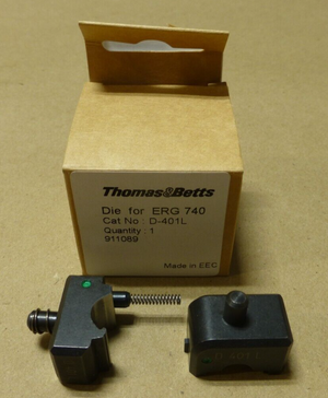 THOMAS & BETTS D-401L DIE FOR ERG740 CRIMPER CRIMP TOOL RSK401 GREEN