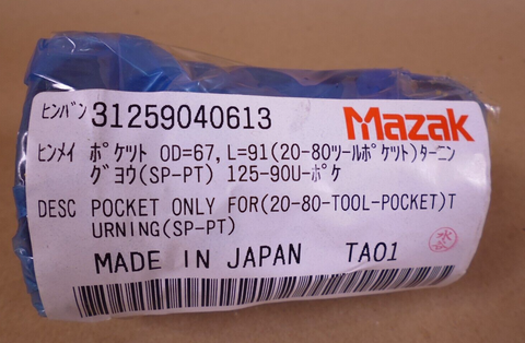 Mazak 31259040613 Pocket Only For (20-80 Tool Pocket) Turning (SP-PT)