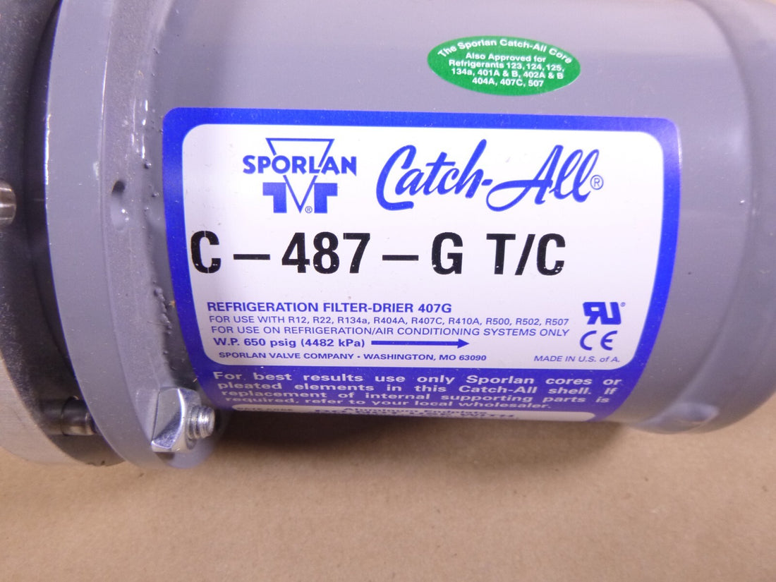 Sporlan C-487-G T/C Liquid Line Replaceable Core Filter-drier 7/8" Solder 650Psi | Industrial MRO Replacement Parts, Manufacturing Machine Parts &amp; Components, Heavy Equipment Parts Supplier