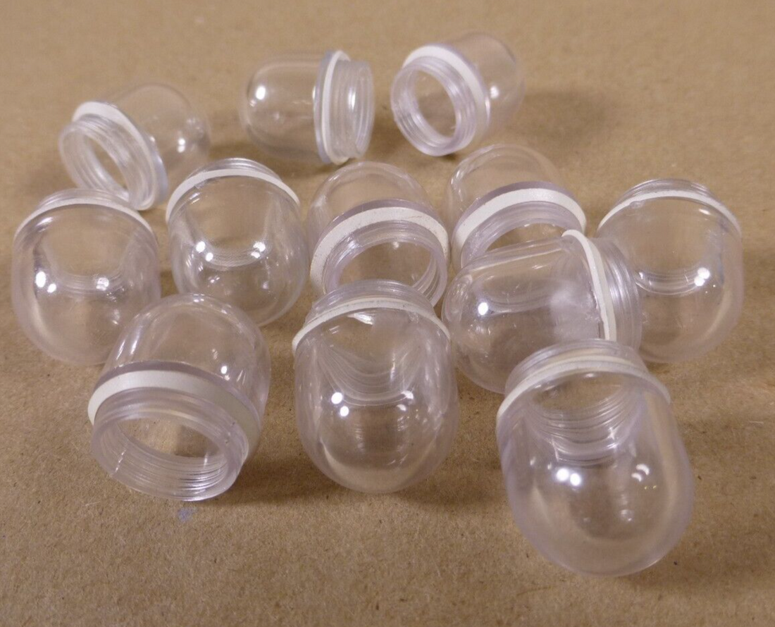 (12x) Dialight 26-1137-203 Clear Stovepipe Panel Mount Indicator Lens 9/16"-27