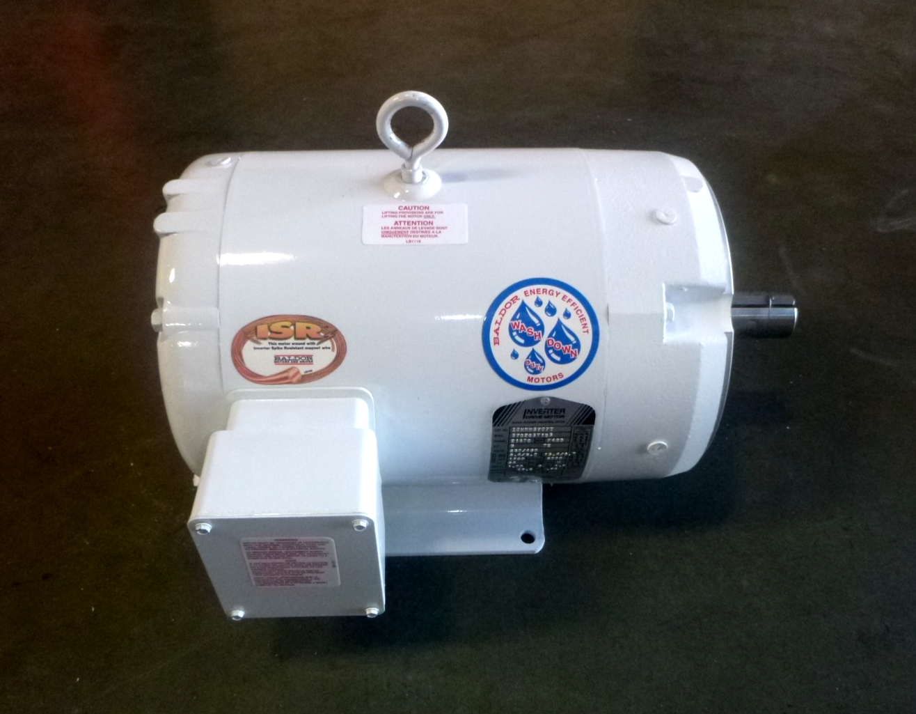 IDWNM3707T Baldor Washdown Inverter Duty Motor 5 Hp 213TC 6000 Rpm Max TENV | Industrial Electric Motors, Pumps &amp; Parts