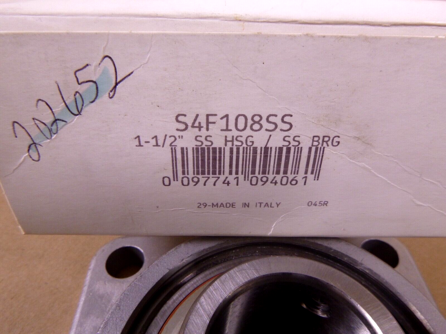 MRC S2F108SS Cast Stainless Steel Washdown Four-Bolt Flange Bearing 1-1/2" Bore | Industrial MRO Replacement Parts, Manufacturing Machine Parts &amp; Components, Heavy Equipment Parts Supplier