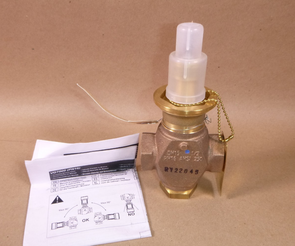 Johnson Controls - VG7804DT BRONZE 1/2" FEMALE THREADED 3 WAY GLOBE VALVE | Industrial MRO Replacement Parts, Manufacturing Machine Parts & Components, Heavy Equipment Parts Supplier