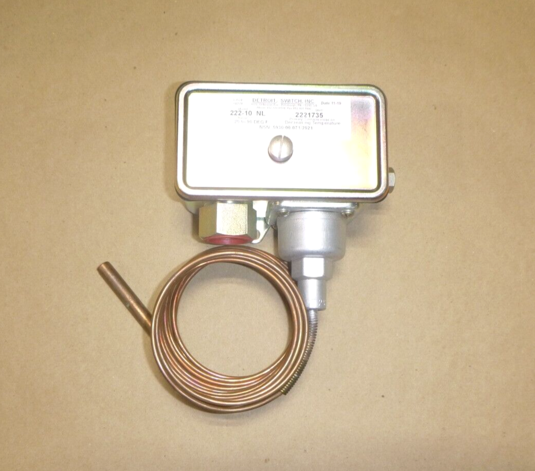 DETROIT SWITCH 222-10 NL TEMPERATURE CONTROL SWITCH 2221735 , 5930-00-071-2021 | Industrial MRO Replacement Parts, Manufacturing Machine Parts &amp; Components, Heavy Equipment Parts Supplier