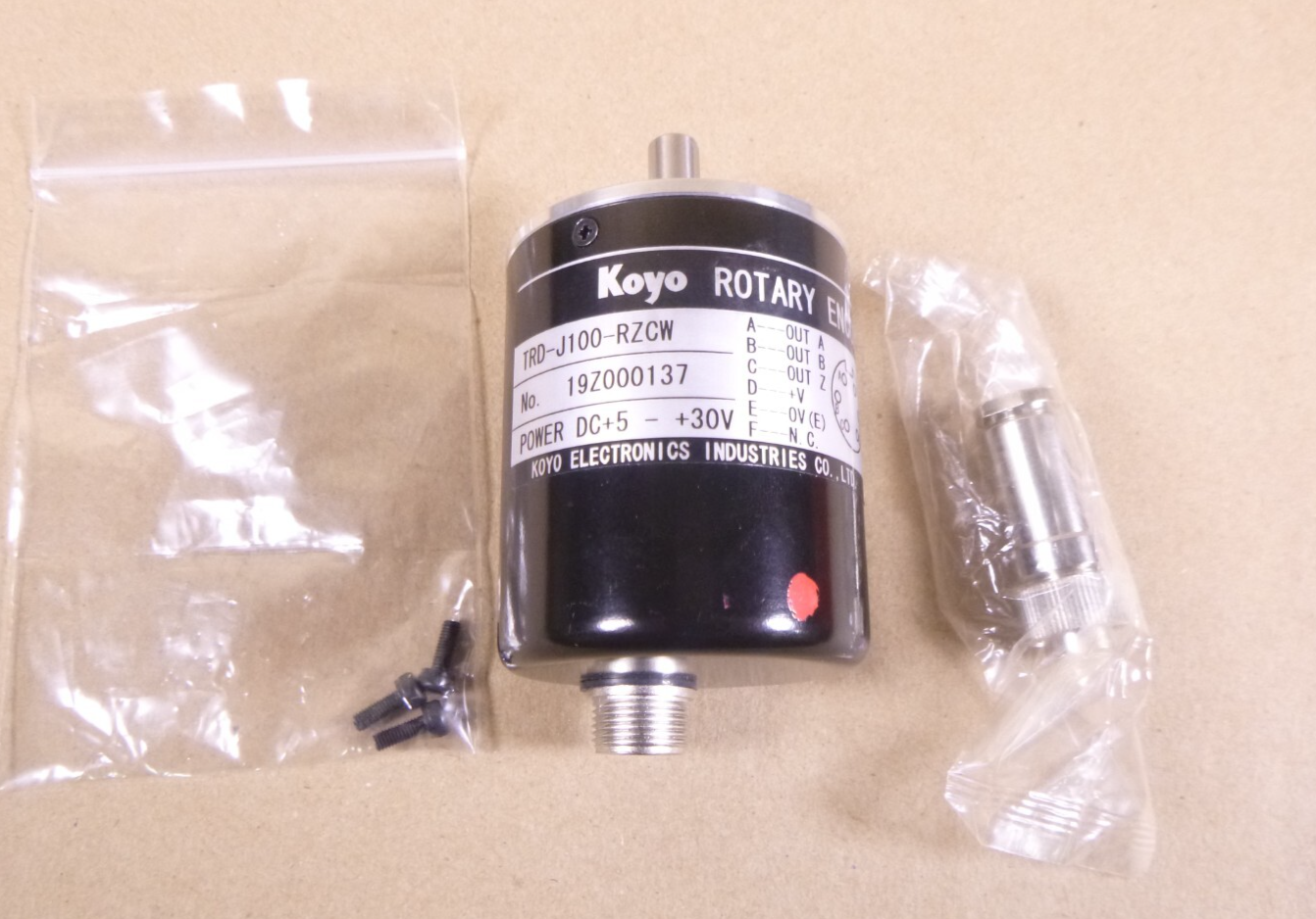 TRD-J100-RZCW KOYO Medium Duty Incremental Encoder 8mm Solid Shaft Push-Pull | Electrical MRO Replacement Parts &amp; Components and Commercial Electrical Supplies Company