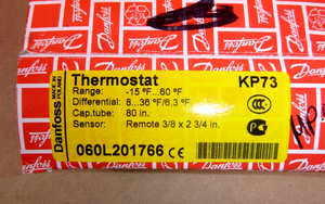 Danfoss KP73 Thermostat 060L114366 Range -15 to 60 Deg F. SPDT 80" Cap Tube | Electrical MRO Replacement Parts & Components and Commercial Electrical Supplies Company